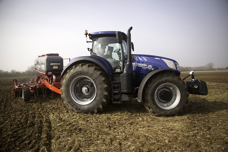 The new tractors can be fitted with some serious rubber, up to 900mm on 42in rims, which put a firm footprint of at least four lugs to the soil on each wheel. Photo courtesy Nick Barlow 