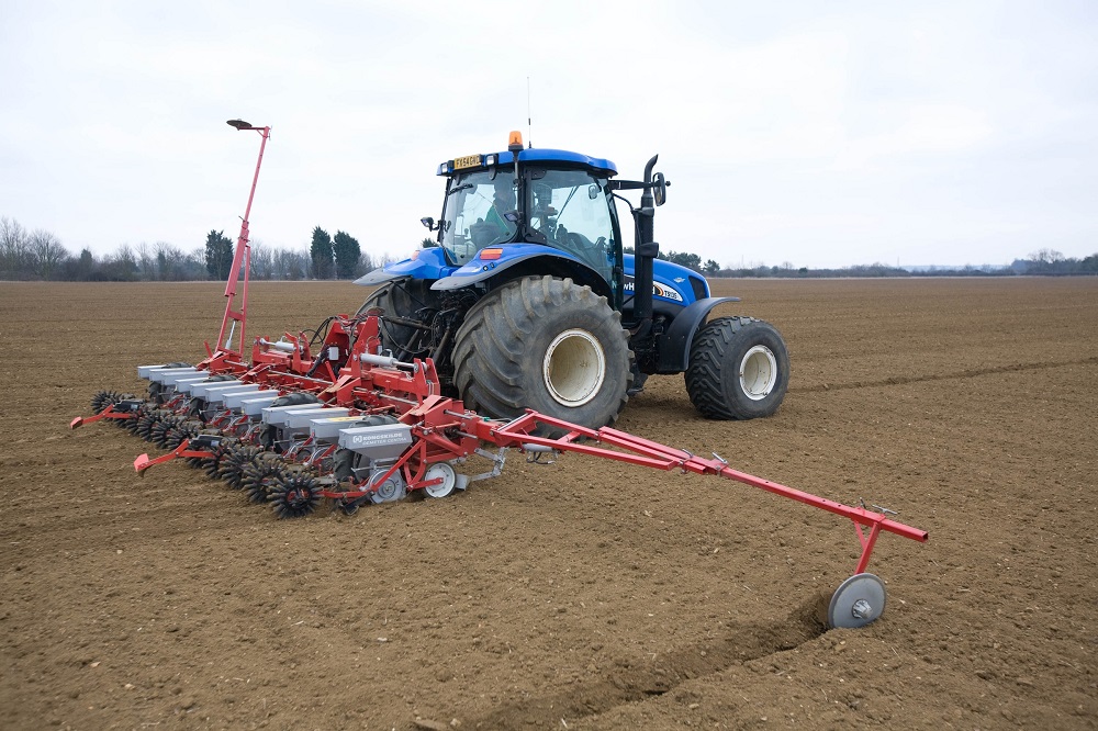 11.3.2010 Drilling Sugar Beet In Lincolnshire.