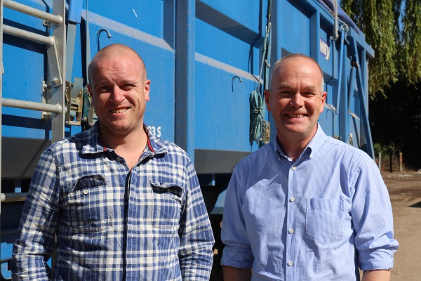 Telematics is helping James Bambridge (left) and Mark Pickard keep track of machinery and costs and move towards more automation.
