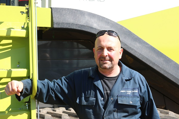 All the data capture happens in the background, so Paul Everitt can focus on operating the combine.