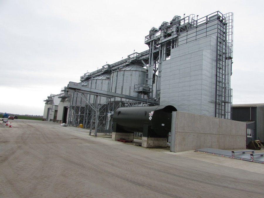 Image of a farm grain storage facility.