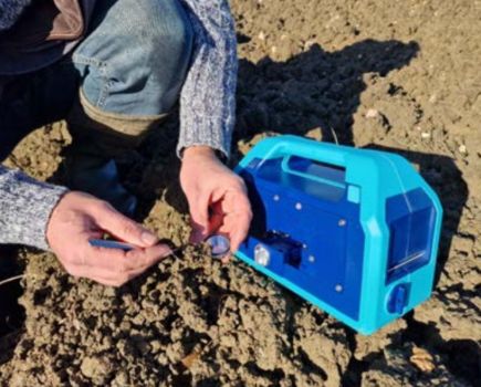 Hand-held soil testing