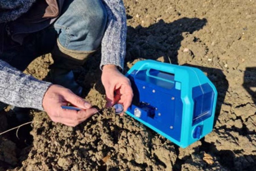 Hand-held soil testing
